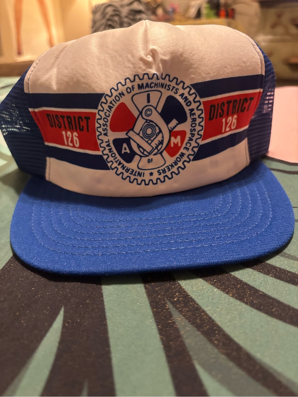 District 126 Blue and White Trucker Cap